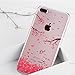 PHEZEN iPhone 8 Plus Case,iPhone 7 Plus Case, iPhone 7 Plus TPU Case Luxury Bling Diamond Crystal Clear Soft TPU Silicone Back Cover with Cute Pattern for 5.5 inch iPhone 7 Plus, Cherry Blossoms