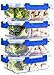 [Improved Larger 4 Set] 2 Compartment Glass Meal Prep Containers with Lifetime Lasting Snap Locking Lids Glass Food Containers BPA-Free, Microwave, Oven, Freezer and Dishwasher Safe (950 ML, 32 Oz.)