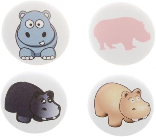 Amazon Com Set Of 4 Hippos Magnets Cute Hippopotamus Hippo