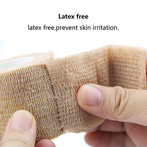 AUPCON Self Adhesive Bandage Vet Tape Cohesive Bandages Bulk Self Adherent Wrap Non-Woven for Pets Animals & Ankle Sprains & Swelling Supply, FDA Approved - Thumbnail 2