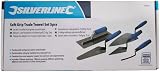 Silverline Soft-Grip Trade Trowel Set 5 Piece Carbon Steel Masonry Plaster view 3