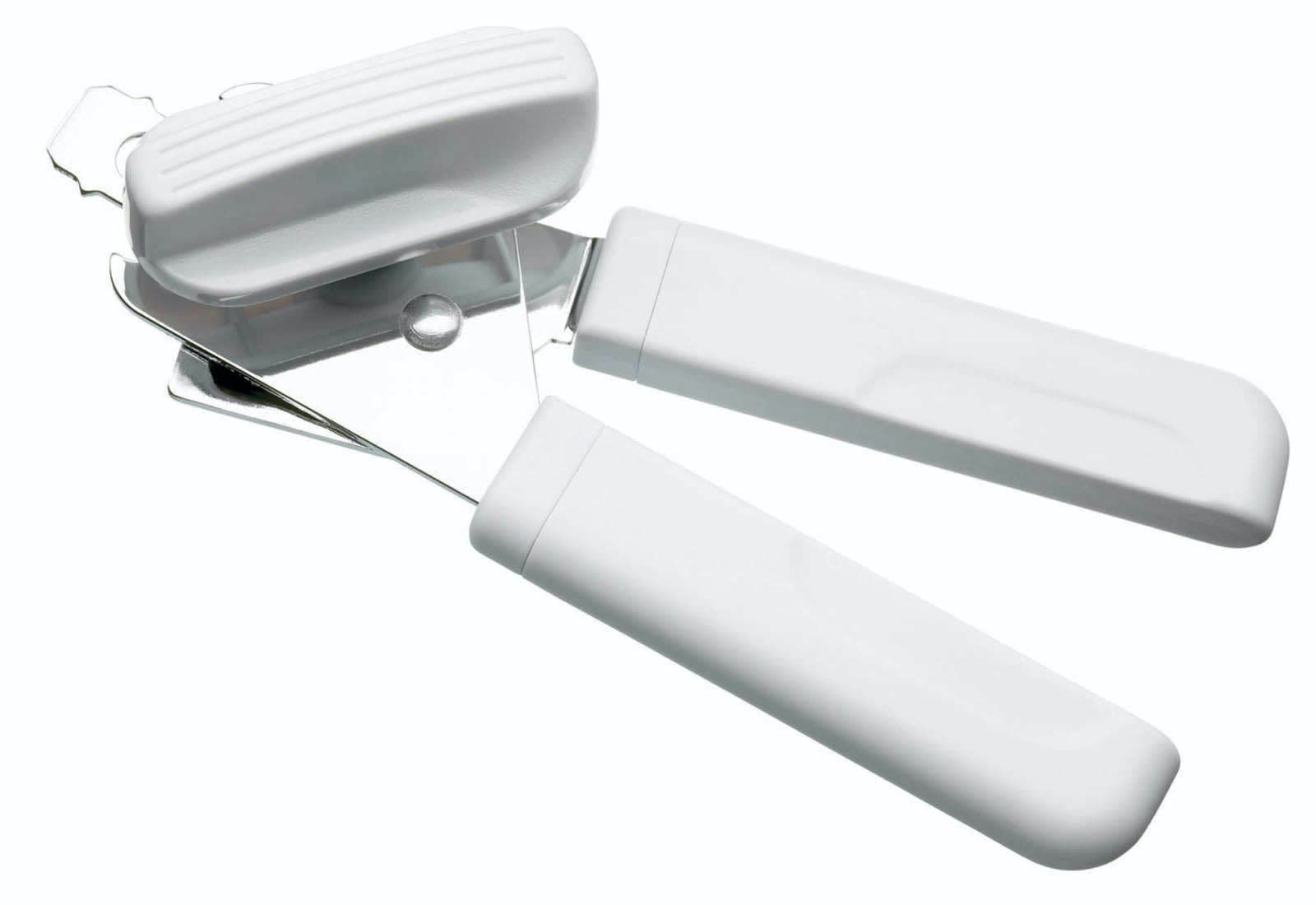 KitchenCraft Multi Function Can Opener with Built in Bottle Cap Remover, 18cm (7.1"), White/Silver