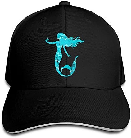 ZJXBaseball Cap Sandwich Cap Happy Mermaid Durable Baseball Cap Hats Adjustable Peaked Trucker Cap