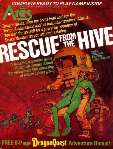 SPI: Ares Magazine # 7, with Rescue From the Hive Board Game