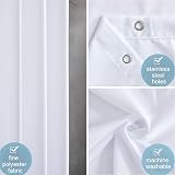 Furlinic White Shower Curtain Anti Mould Waterproof 90x180 cm Polyester view 5