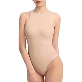 PUMIEY Women's High Neck Sleeveless Bodysuit Sexy Tank Tops Smoke Cloud Collection