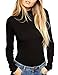WuLun® Women's Sexy Jumpsuits Backless Turtleneck Cotton Black Basic Bodysuit (Small, Black)
