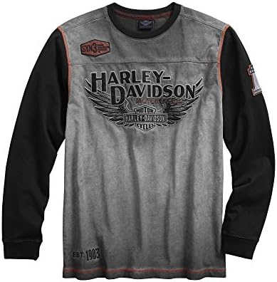 Harley-Davidson Official Men's Iron Block Pullover, Grey