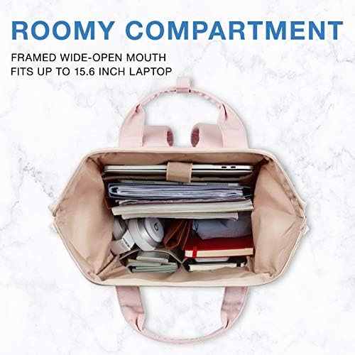 Laptop Backpack,BAGSMART 15.6 Inch Women Backpack Water Resistant Casual Daypack Large Doctor Backpack for Work,Travel,Business,College School,Pink 2 Laptop Backpack,BAGSMART 15.6 Inch Women Backpack Water Resistant Casual Daypack Large Doctor Backpack for Work,Travel,Business,College School,Pink