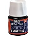 Pebeo Ceramic, Enamel Effect Paint - High Gloss Paints, Opaque, Oil-Based Color, 45 ml Bottle, Sevres Blue,025-025