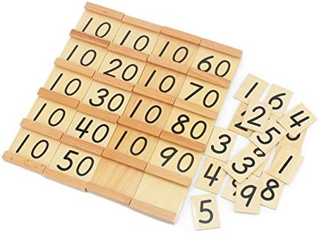 Danni Montessori Teaching Math Toys Teens and Tens Seguin Board with Beads Bars Wood Toys Early Childhood Education Preschool Training (E)
