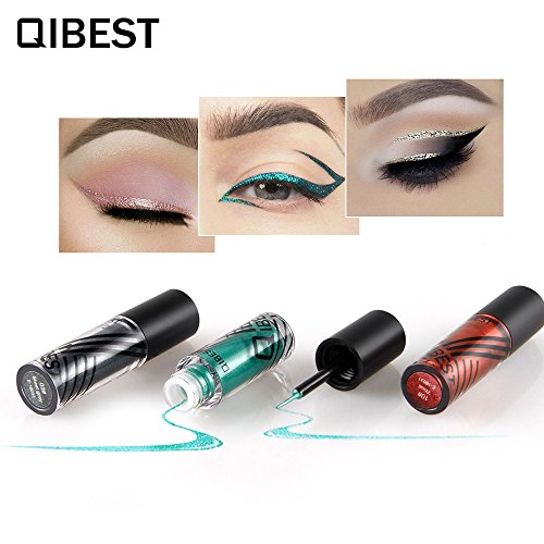 Liquid Eyeliner, Metallic Shiny Smoky Eyes Shadow Waterproof Glitter Eyeliner Eyeshadow Pen Makeup (D)
