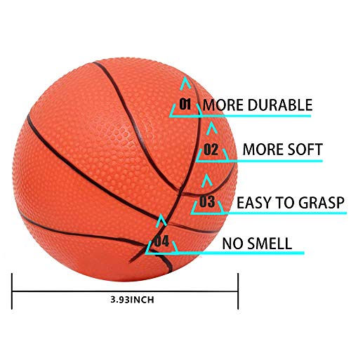 Hymaz 12 Pack Mini Basketball Ball for Kids Toddlers 4 Inch Mini Hoop Basketball Toy Geart for