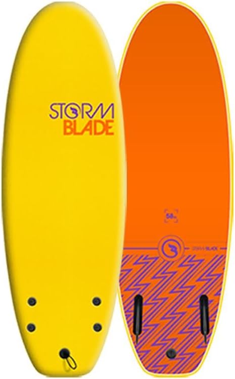 StormBlade 4ft10 Mini Surfboard // Foam Wax Free Soft Top Shortboard for Adults and Kids of All Levels of Surfing