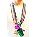 JOYIN Toy 84 Pieces 33 inch 07mm Metallic Mardi Gras Beads Beaded Necklace with 18 Charms