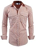 Tom's Ware Mens Classic Slim Fit Buffalo Plaid Longsleeve Shirt