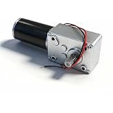 DC 24V Gear Motor 15RPM 50Kg.cm 8mm Single Shaft Self-Locking High Torque Speed Reduction Motor, Reversible Mini Turbine Geared Motor JSX505-31ZY