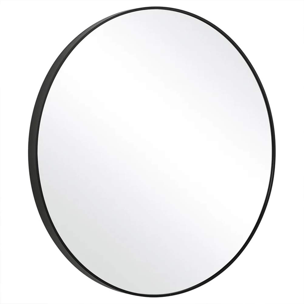 48 inch Round Mirror, Wall Mirror Large Circle Mirror Decor for Bedroom, Washrooms, Living Rooms & Entryway ,Black