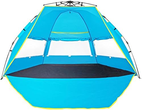 Automatic Instant Beach Tent YAAO Family Beach Sun shelter Instant Outdoor Cabana Blue