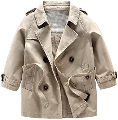 Joseph Papa New Baby Boys Trench Coat 24M-7Y Children Double Breasted Long Sleeve Outwear Kids Jackets Khaki 24M