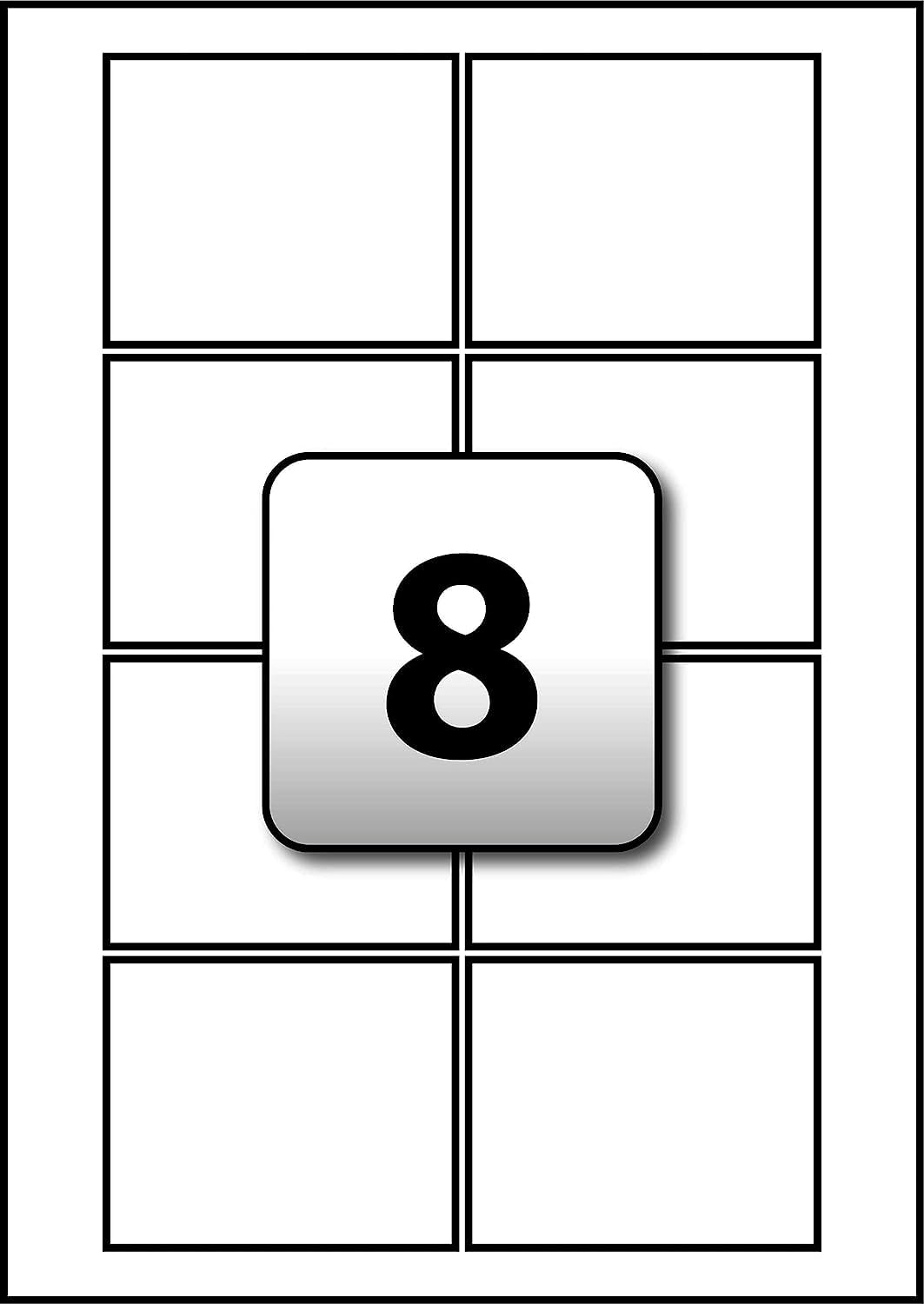 indigo® Multipurpose White A4 Sticker Labels-Inkjet, Laser, Copier-Versatile Sticker Labels for FBA, UPC, Packaging, Sold, Barcodes-Waterproof and Durable, 100 Sheets-8 Label Per Sheet(99.1 x 67.7mm) — image 1