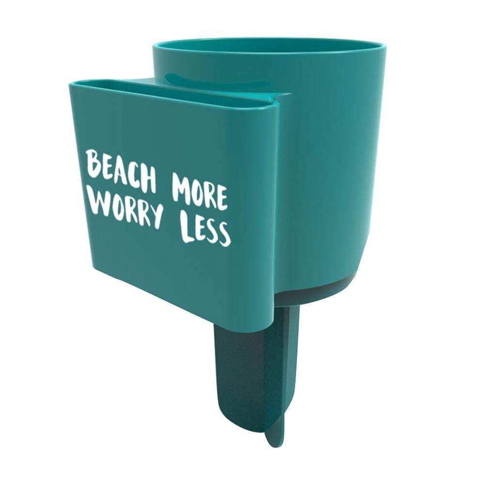 beach cup holder with pocket