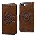 Compatible with iPhone 7 Plus Wallet Case with Card Holder, iPhone 8 Plus Cover Premium PU Leather Kickstand Card Slots Shell Magnetic Clasp Skin for iPhone 7 Plus & 8 Plus (Embossed Totem)