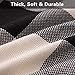 Burlap Farmhouse Decor Buffalo Checkers Plaid Cotton Linen Decorative Throw Pillow Cover Rustic Cushion Cover Pillowcase for Sofa 18 x 18 Inch, Set of 2 (Black/White, 18