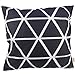 HOSL® Cotton Linen Throw Pillow Case Decorative Cushion Cover Pillowcase - Black&White Geometry Polyester Square 18