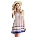 Sannysis Summer Casual Sleeveless Strap Backless Beach Mini Dress