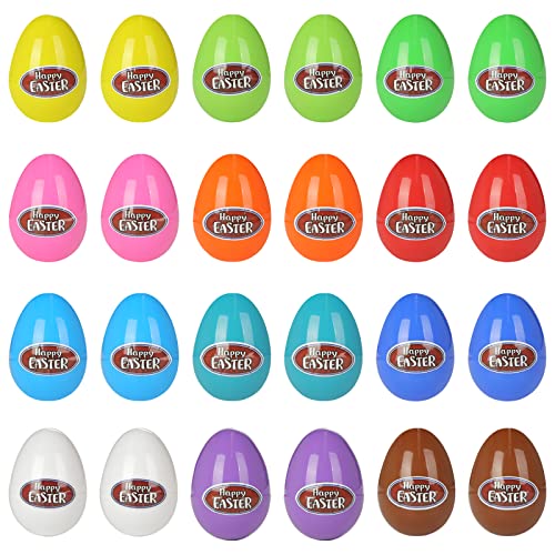 Shindel 24PCS Eggs Filled with Modeling Compound, Easter Basket Stuffers Premium Prefilled Eggs for Kids
