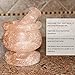 UMAID Himalayan Salt Mortar and Pestle Set Kosher, FDA Certified Food Grade Salt