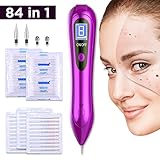 Skin Tag Remover Mole Removal Pen Professional 8 Strength Levels with LCD Display Adjustable Needles Portable at Home for Removing Skin Freckle, Nevus, Warts, Age Spot, Tag, Tattoo Pigmentation