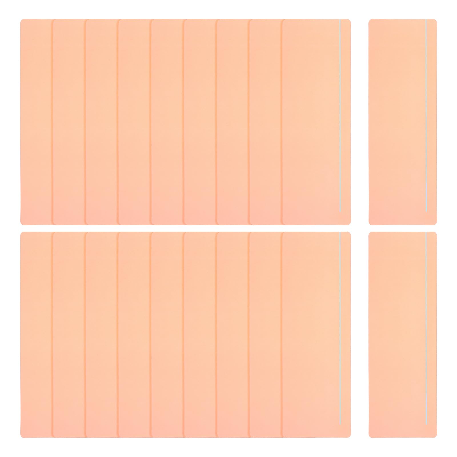 PATIKIL Guided Reading Strips, 20pcs Tracking Highlight Colored Overlay Bookmark Reduce Visual Stress Teaching Supplies with Line for Classroom, Light Orange