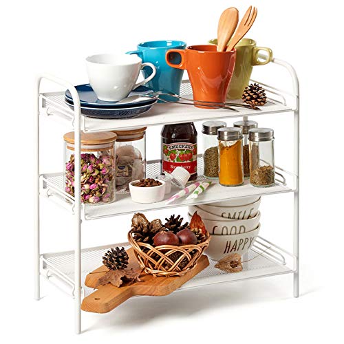 EZOWare 3-Tier Counter top Standing Rack, Kitchen Bathroom Mesh - Main Image