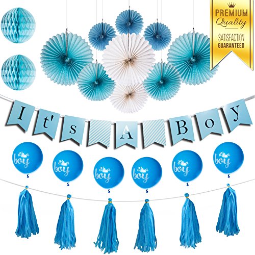 Enochee Baby Shower Decorations For Boy - Its A Boy Party Supplies ALL-IN-ONE