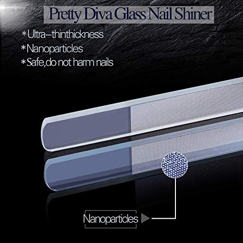 Upgrade Nano Glass Nail File 5 Packs Manicure Tools Kit Tempered Glass Shiner, 4 Crystal Nail Files Nail Buffers Polisher for Natural Nails & 1 Triangle Cuticle Nail Pusher Peeler Scraper - Thumbnail 6