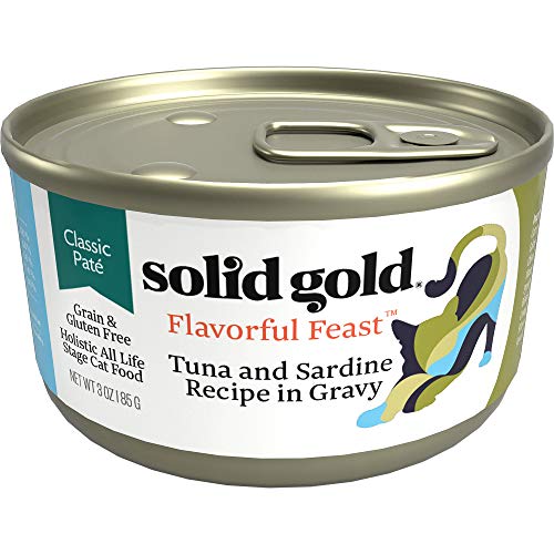 Solid Gold Wet Cat Food Pate for Adult & Senior Cats Made with Real