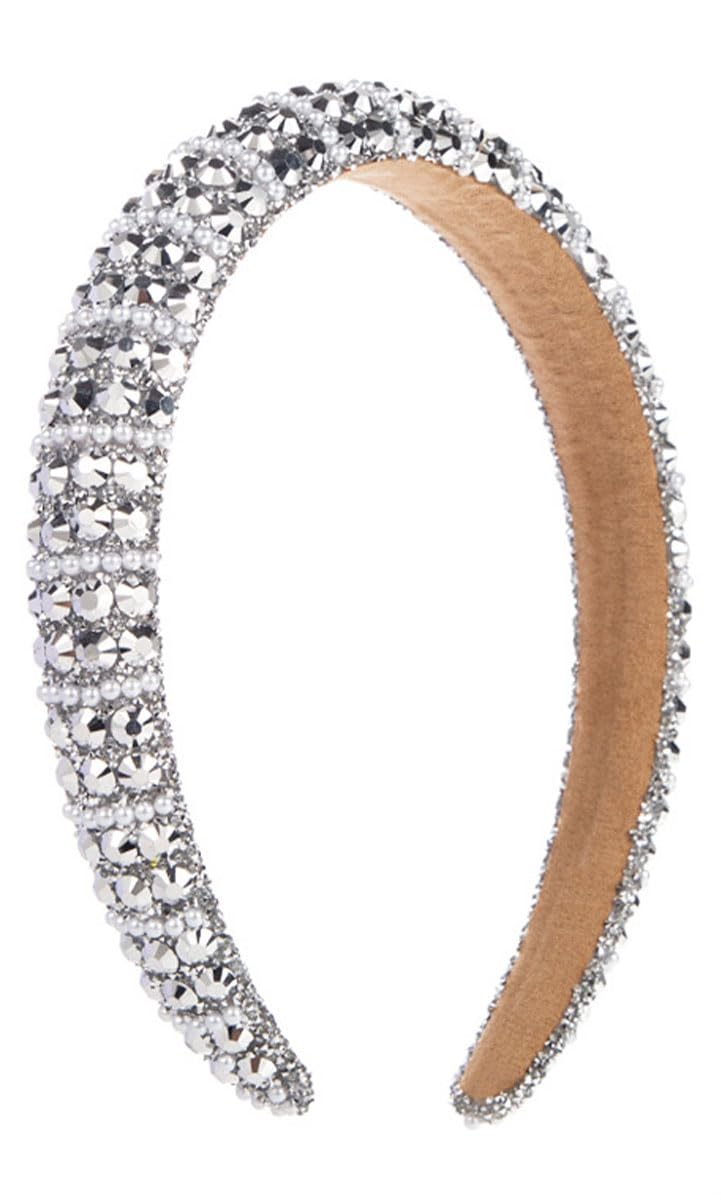 scicent Headbands for Women's Hair Bling Bling Glitter Hair Bands Non-Slip Wide Rhinestone Embellished Head Bands Thick Padded Baroque Diamond Hairbands - 26509 — image 1