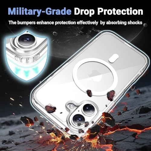 NDOOL Funda Magnética para iPhone 17 Case, con 1 Cristal Templado Protector de Pantalla y 1 Protector del Camara, Magnetic Carcasa, Compatible con MagSafe, Anti-Choque y Anti-arañazos