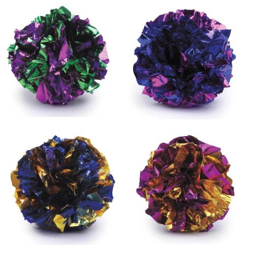 Crinkle Balls cat kitten toys 4 pack