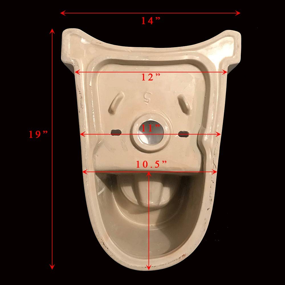 GALBA Small Toilet 24.5" Long X 13.5" Wide X 28.5" High Inch 1Piece 24