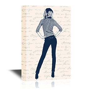 Back View of a Woman with Sexy Pose...