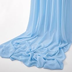 60" Wide Chiffon Fabric Sky Blue Chiffon
