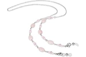 HONGEELY Sunglasses Chain Stainless Steel Beads Fashion Glasses Strap Eyeglasses Holderss Around Neck Necklace for Women