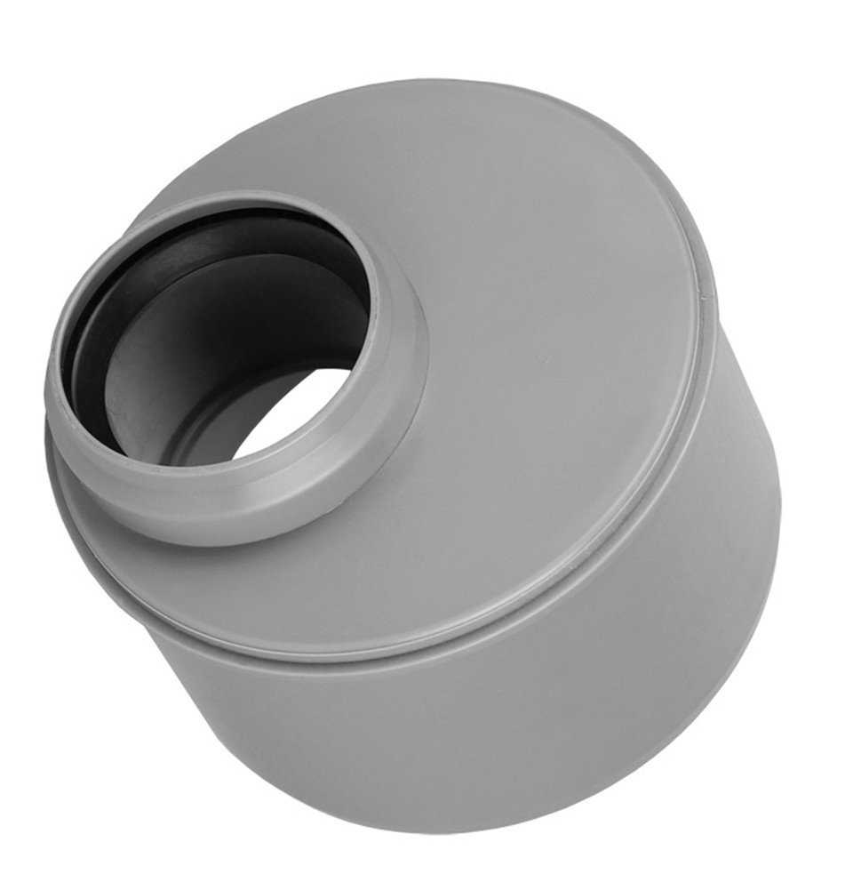 Aquer HT Pipe Reducer Sleeve, DN-110/DN50, Polypropylene, Reducer Transition Pipe, Plumbing Fittings, Short, Grey, 1 Piece