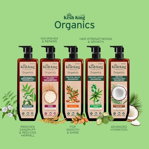 KESH KING ORGANIC NEEM SHAMPOO | AYURVEDIC HAIR CLEANSER WITH BHRINGRAJ | REFRESHES SCALP | REDUCE DANDRUFF & HAIRFALL | PROVIDES SOFT, LUSTROUS HAIR | 10.14 FL OZ/300ML