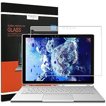Megoo Surface Book 2 Screen Protector, Tempered Glass/Easy Installation/Anti-Scratch/Smooth Touching, (Updated Version 2019), Also Compatible for Microsoft Surface Book - 13.5 Inch