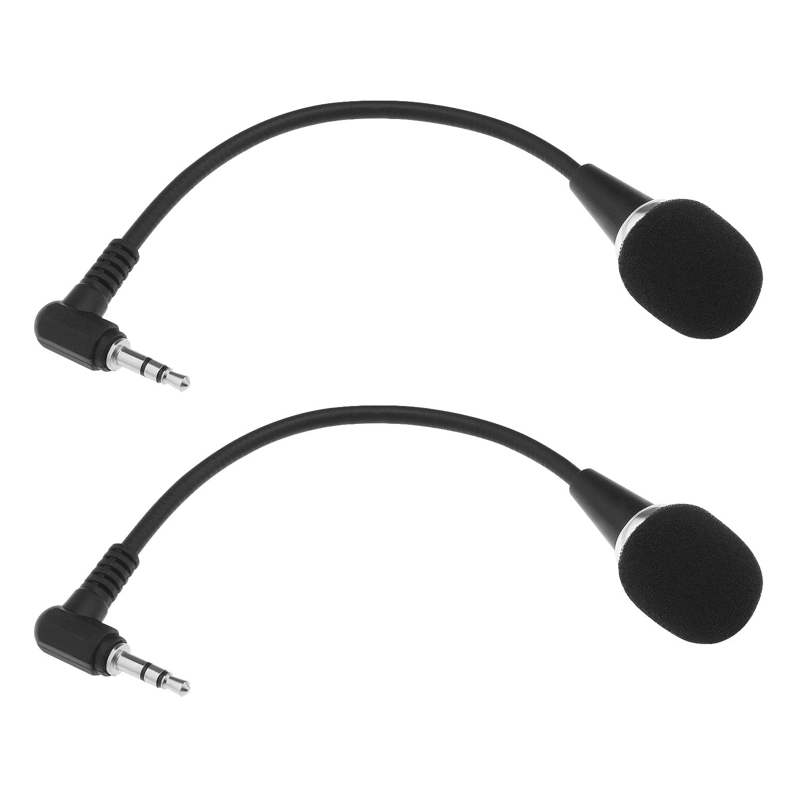 Create idea 2PCS 3.5mm Mini Flexible Microphone Noise Canceling Mic for PC Laptop Amplifier Tablet Desktop Audio Input Devices Voice Chat Voice Recognition Recording