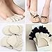 Chinatera Cotton Half Insoles Pads Cushion Metatarsal Sore Forefoot Support Toe Separating Socks (Beige)